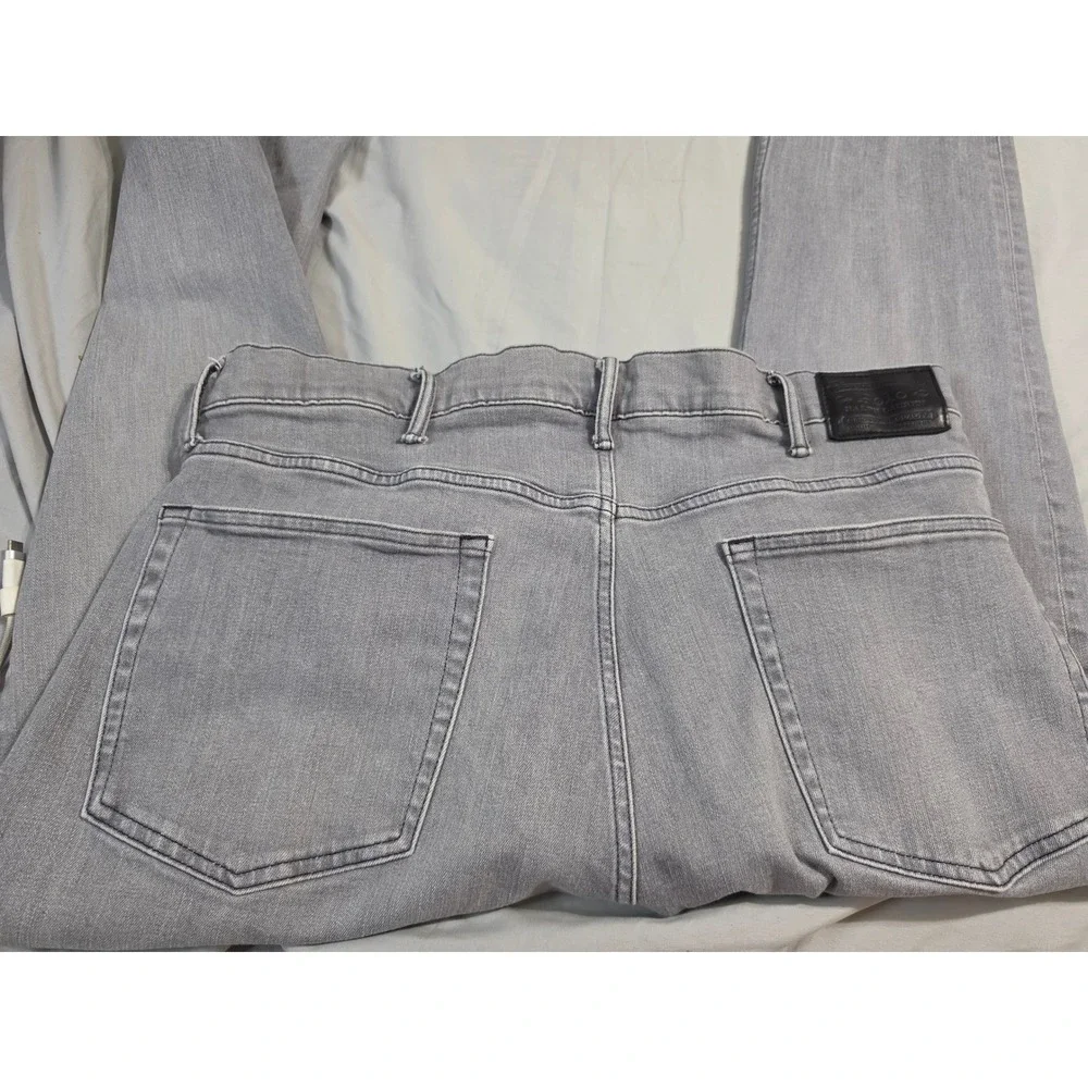 Polo Ralph Lauren Hampton Relaxed Straight Grey Jeans Mens 38x36 Coolmax Denim